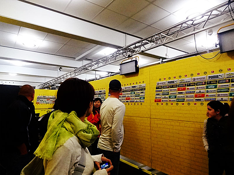 Press interview hall , where players usually hold post match interviews